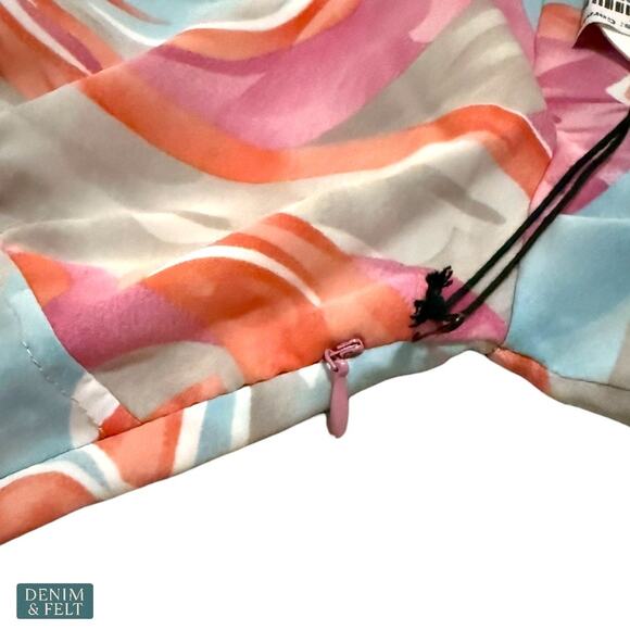 Milk & Honey Boutique Coral Multi Swirl Cutout Long Sleeve Midi Dress NEW~NWT!! - Picture 10 of 13